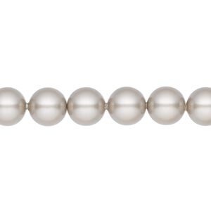 Pearl 50pk platinum, Crystal Passions&reg; 8mm round 5810