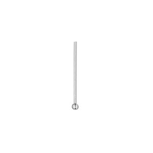 Head pin 1pkg100 sterling silver, 0.75 inch / 2mm ball tip, 21 gauge