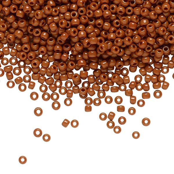 Seed bead, TOHO BEADS&reg;, glass, pkg/50g, #11 round, opaque terra cotta (TR-11-46L). image number 0