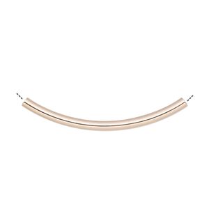 Bead 1pkg1 14Kt rose gold-filled, 30x2mm curved tube