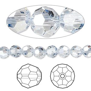 Bead 360pk crystal blue shade, Swarovski&reg; 6mm round 5000