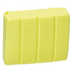Polymer clay, Sculpey&reg; PREMO, fluorescent yellow. Sold per 2-ounce bar.