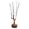 Component, galvanized steel / gum arabic tree / multi-gemstone (natural / dyed / heated) / epoxy / felt, multicolored, 12 x 4 inch tree. Sold individually. image number 0