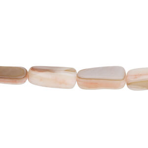 Mother-of-pearl shell 1pkg1, stick bead 15 inch blush 12x5mm-16x8mm