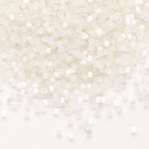 Seed bead, Delica&reg;, glass, pkg/250g, #11 round, opaque silk satin glazed luster antique ivory (DB-0673).