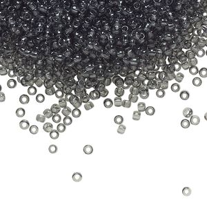 Seed bead, TOHO BEADS&reg;, glass, pkg/7.5g, #11 round, transparent grey (TR-11-9B).