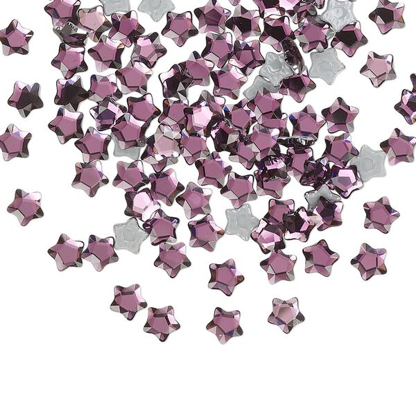 Flat back 720pk iris foil back, Swarovski&reg; hotfix 4mm star flower 2754 image number 0