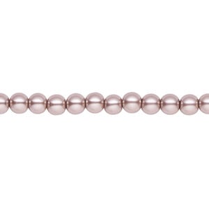 Pearl 1pk platinum, Celestial Crystal&reg; 4mm round 15.5-16 inch