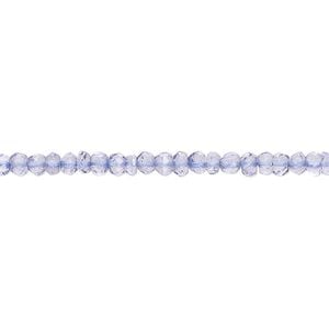 Quartz crystal 1pkg1, hand-cut faceted rondelle bead 13 inch 3x2mm-4x2mm