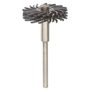Bristle brush, 3M&trade; Scotch-Brite&trade;, plastic and steel, dark grey, 36-grit bristles, 1 inch with 2 x 1/8 inch shank for Jooltool&trade;. Sold individually.