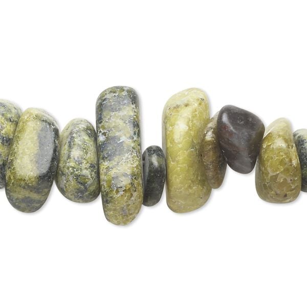 Yellow "turquoise" (serpentine with quartz) 1pkg1, chip bead natural 15.5-16 inch large image number 0