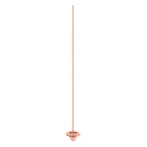 Head pin 1pkg12 copper, 2.5 inch / 7mm twisted round, 20 gauge