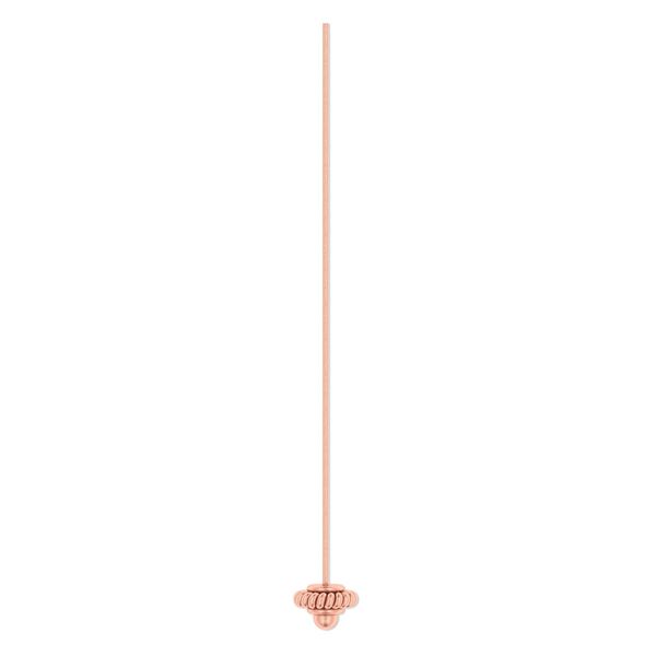 Head pin 1pkg12 copper, 2.5 inch / 7mm twisted round, 20 gauge image number 0