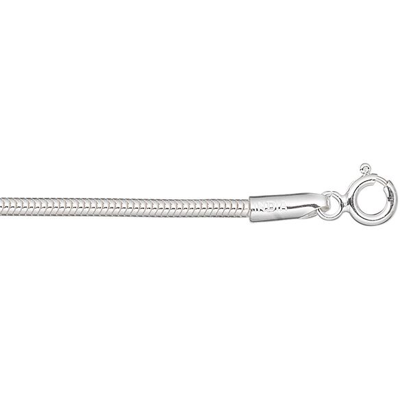 Chain 1pkg1 sterling silver snake, 2mm / mixed clasp, 20 inch image number 0