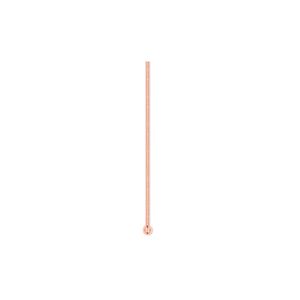 Head pin 1pkg100 copper, 1 inch / 1.5mm ball tip, 22 gauge