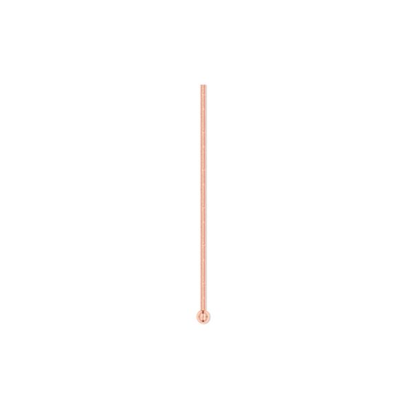 Head pin 1pkg100 copper, 1 inch / 1.5mm ball tip, 22 gauge image number 0