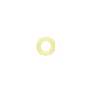 Component, Oh! Ring&trade;, silicone, pale yellow glow-in-the-dark, 9mm round with 5mm hole. Sold per pkg of 300.