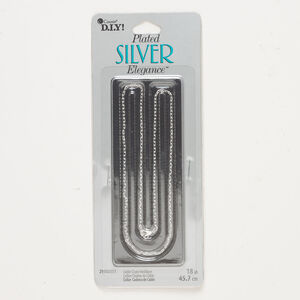 Chain 1pkg1 silver-plated cable, 2mm / lobster claw clasp, copper 18 inch