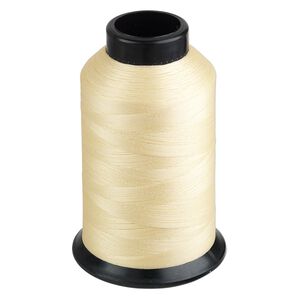 Thread, Nymo&reg;, nylon, light tan, size B. Sold per 3-ounce spool.