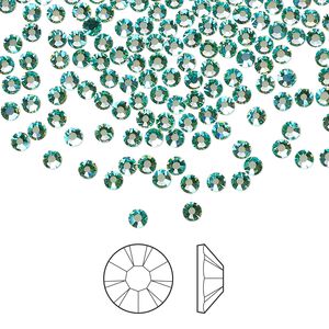 Flat back 1440pk Caribbean Sea AB foil back, Preciosa MAXIMA Czech crystal rhinestone 2.5-2.7mm chaton rose round SS9