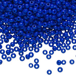Seed bead, Preciosa Ornela Czech glass, pkg/50g, #8 rocaille, opaque lapis blue, (33060).