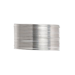 Wire, sterling silver, dead-soft, round, 20 gauge. Sold per 25-foot spool.