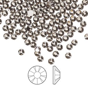 Flat back 1440pk black diamond foil back, Preciosa MAXIMA Czech crystal hotfix rhinestone 3-3.2mm chaton rose round SS12