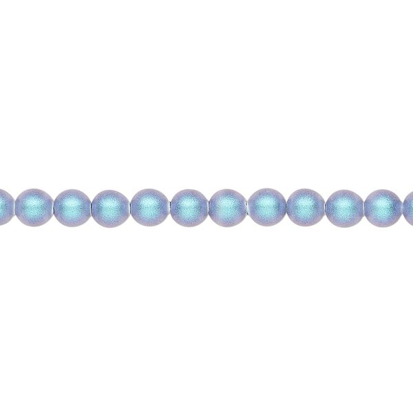 Pearl 500pk iridescent light blue, Crystal Passions&reg; 4mm round 5810 image number 0