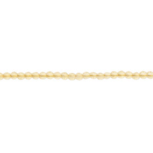 Glass 1pkg1, faceted round bead 14 inch transparent yellow 2mm