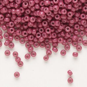 Seed bead, Miyuki, glass, pkg/250g, #8 rocaille, Duracoat&reg; opaque outside dyed pansy, (RR-4468).