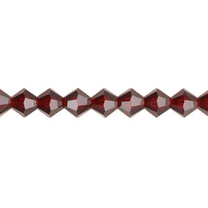 Bead 1pkg24 vivid Siam, Preciosa Czech crystal, 6mm bicone