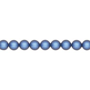 Pearl 500pk iridescent dark blue, Swarovski&reg; 5mm round 5810