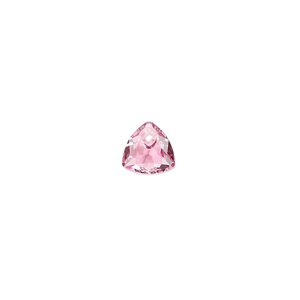 Drop 1pk rose, Crystal Passions&reg; 8mm pendant trilliant cut 6434