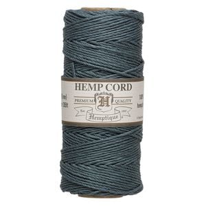 Cord, Hemptique&reg;, polished hemp, emerald, 1mm, 20-pound test. Sold per 205-foot spool.
