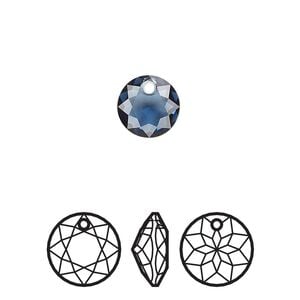 Drop 4pk Montana, Crystal Passions&reg; 8mm pendant classic cut 6430