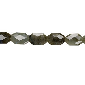 Labradorite 1pkg1, faceted flat nugget bead natural 15.5-16 inch large