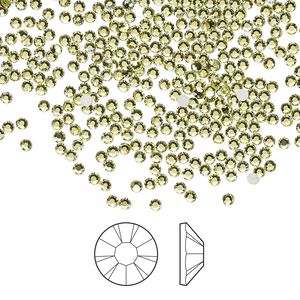 Flat back 1440pk limecicle foil back, Preciosa MAXIMA Czech crystal rhinestone 1.7-1.9mm chaton rose round SS5