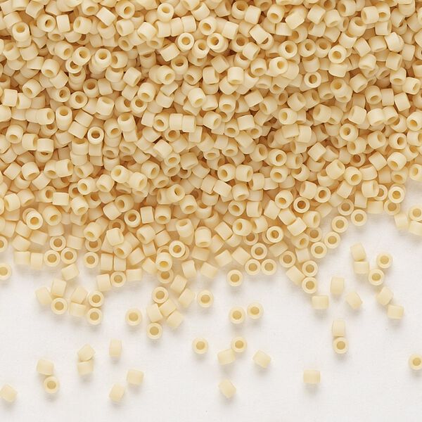 Seed bead, Delica&reg;, glass, pkg/250g, #11 round, opaque matte pear (DB-1581). image number 0