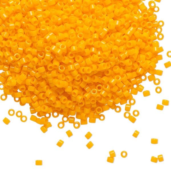 Seed bead, Delica&reg;, glass, pkg/250g, #11 round, opaque mandarin orange (DB-1133). image number 0
