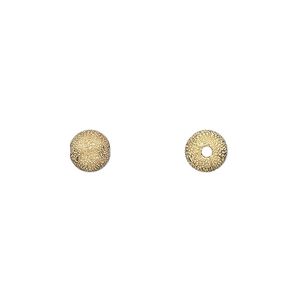 Bead 1pkg20 gold-plated, 6mm stardust round, brass