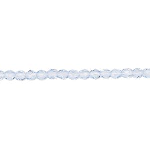 Bead, Czech fire-polished glass, sapphire blue, 3mm faceted round. Sold per 15-1/2" to 16" strand, approximately 130 beads.