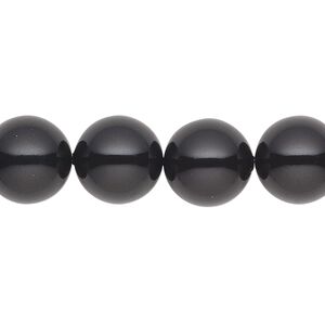 Pearl 10pk mystic black, Crystal Passions&reg; 12mm gemcolors round 5810