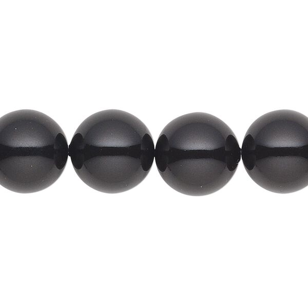 Pearl 10pk mystic black, Crystal Passions&reg; 12mm gemcolors round 5810 image number 0