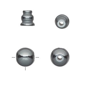 Hemalyke&trade; 1pkg2, T-drilled round / cone bead 10mm / 8x7.5mm