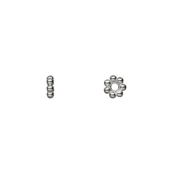 Bead, stainless steel, 6x1.8mm beaded rondelle. Sold per pkg of 12. image number 0