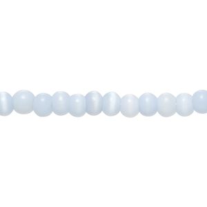 Bead, cat's eye glass (fiber optic glass), light blue and violet, 5x3mm-6x4mm rondelle. Sold per 14-inch strand, approximately 100 beads.
