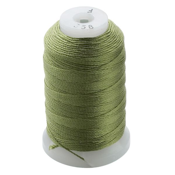 Thread, Purely Silk&trade;, bright green, size F. Sold per 140-yard spool. image number 0