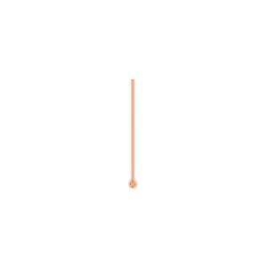 Headpin, copper-plated brass, 3/4 inch with 1.5mm ball, 24 gauge. Sold per pkg of 10.