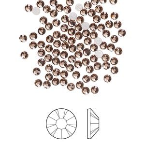 Flat back 1pkg144, dusty rose foil back Preciosa MAXIMA Czech crystal hotfix rhinestone, 2.3-2.5mm chaton rose round SS8