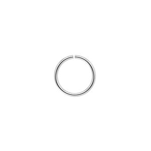 Jump ring 1pkg500 silver-plated, 12mm round, 18 gauge / 10mm inside diameter / brass